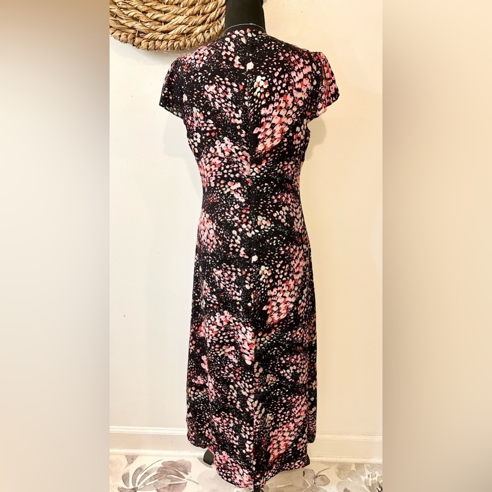 Reiss Amira Animal Print Fitted Midi Dress Size US 10/UK 14 - Picture 9 of 16